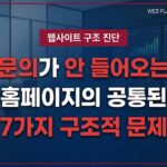 문의가 안 들어오는 홈페이지의 공통된 7가지 구조적 문제와 웹사이트 구조 진단 가이드 - WEB PLANNING 블로그 썸네일